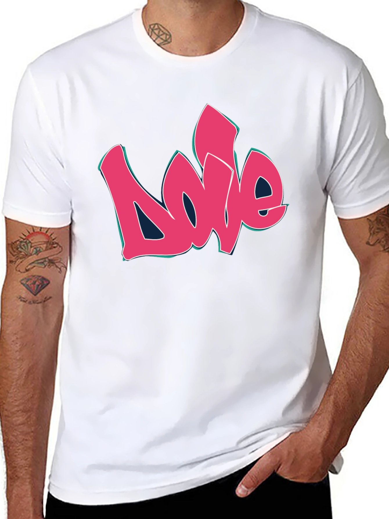 Love Graffiti Style Black Graphic Tee