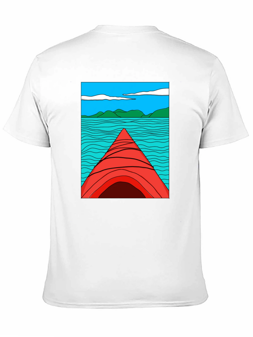 Kayak Lake View Graphic T-Shirt