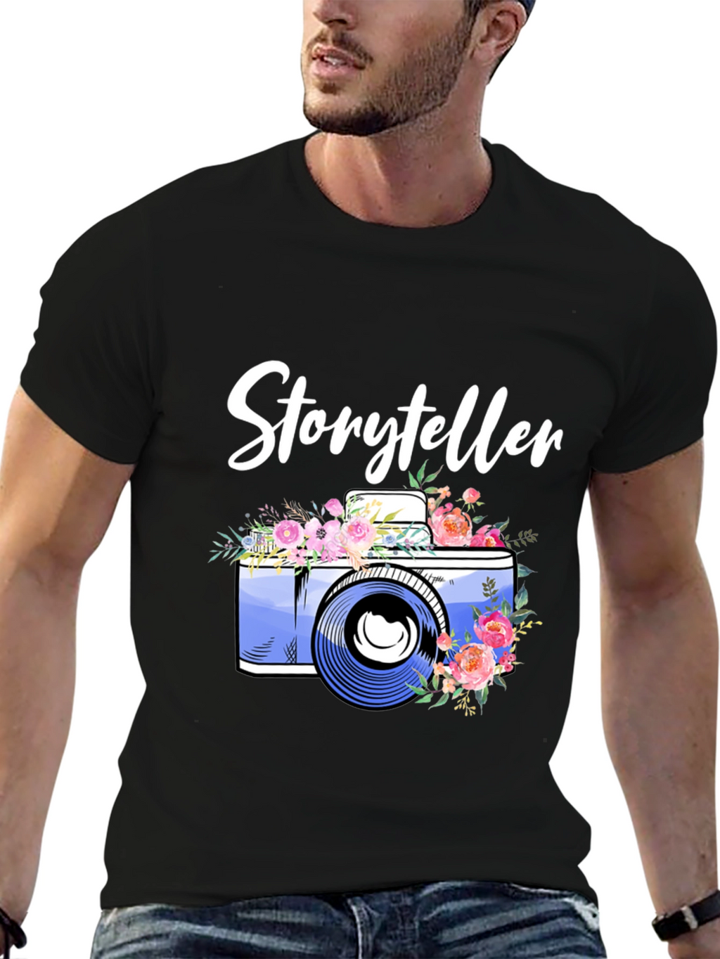 Storyteller Floral Camera Graphic Tee