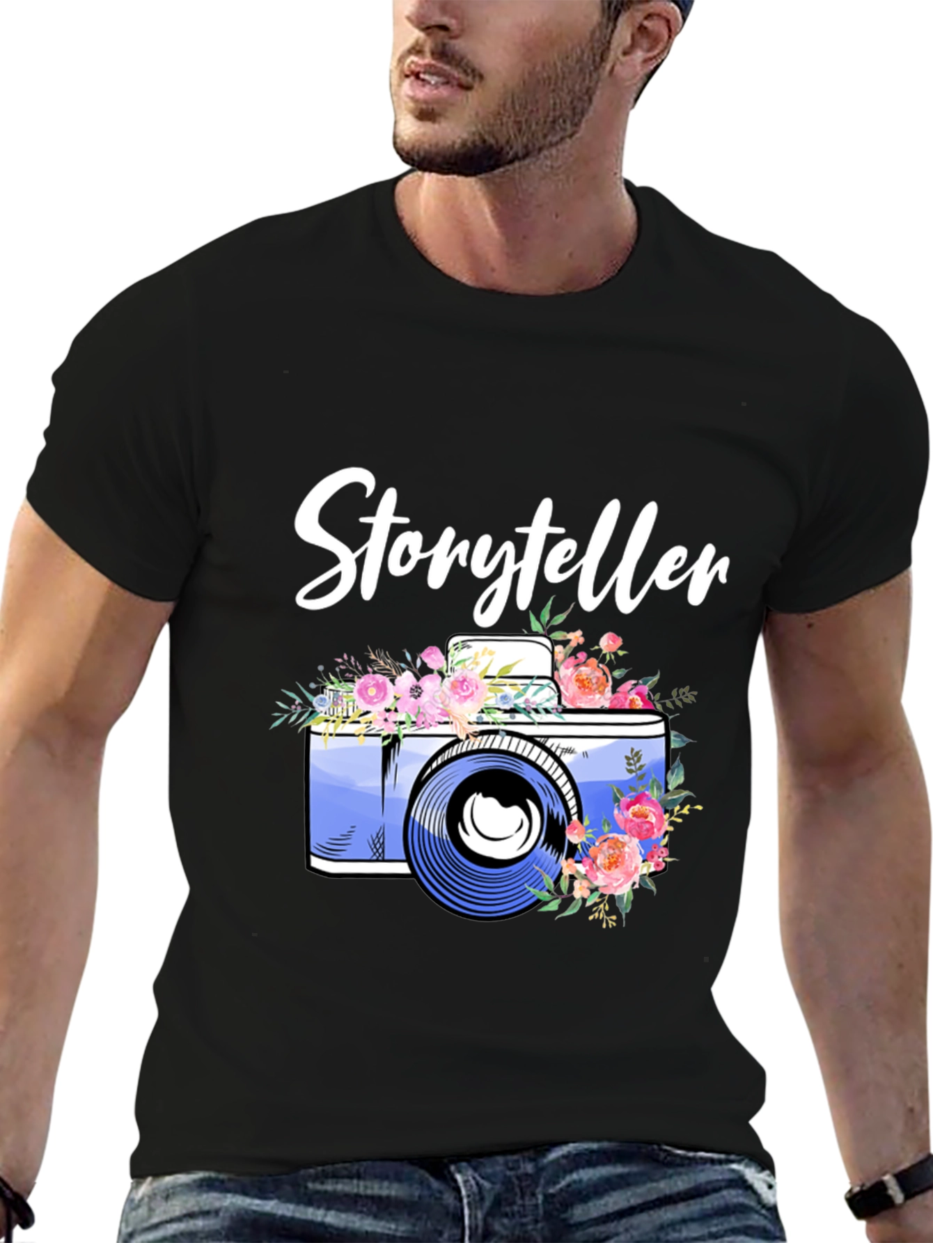 Storyteller Floral Camera Graphic Tee