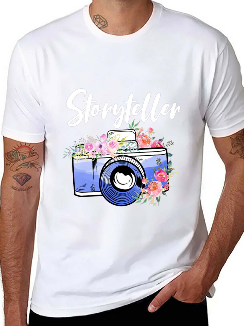 Storyteller Floral Camera Graphic Tee