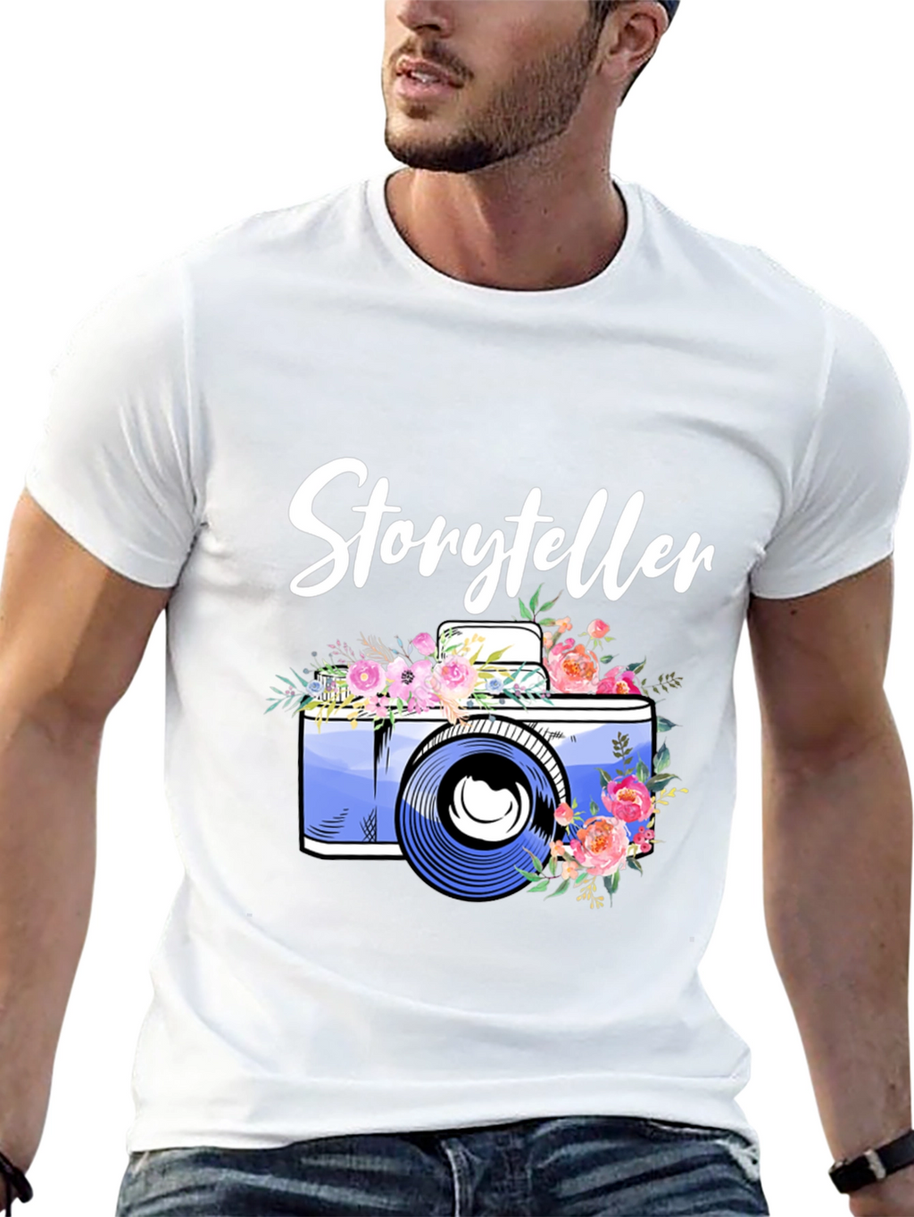 Storyteller Floral Camera Graphic Tee
