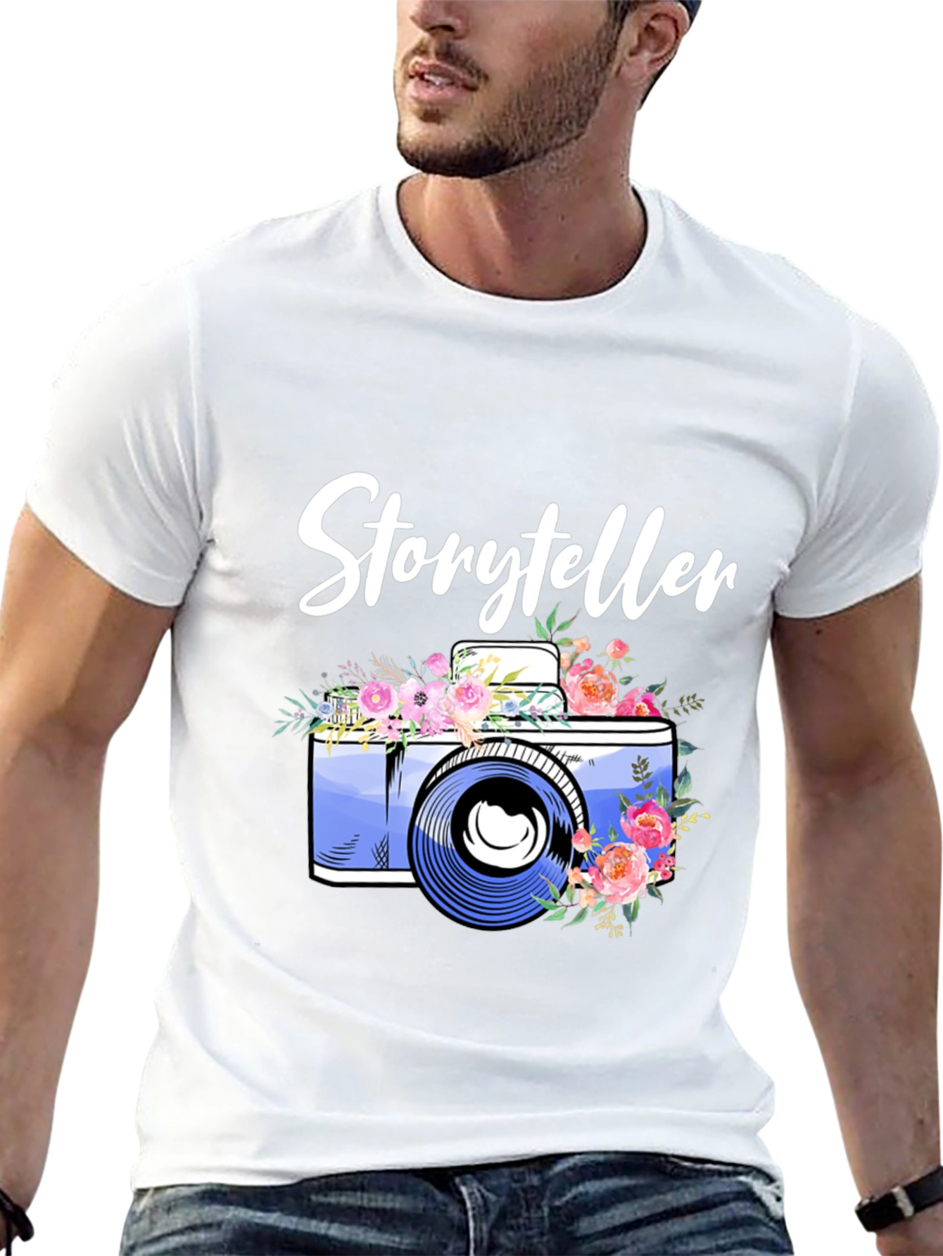 Storyteller Floral Camera Graphic Tee