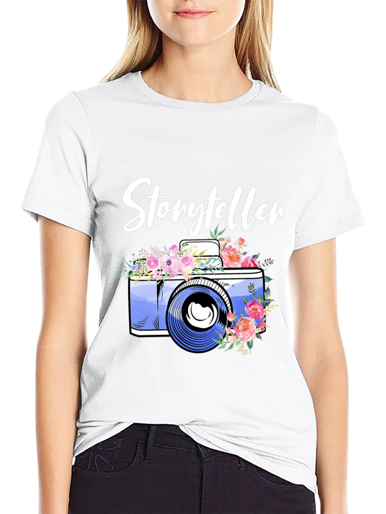Storyteller Floral Camera Graphic Tee