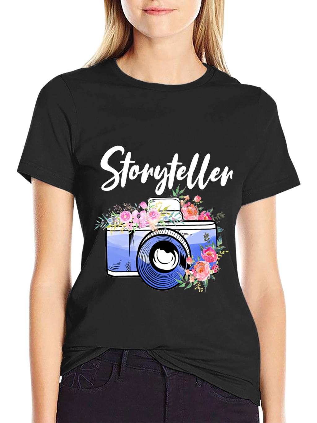 Storyteller Floral Camera Graphic Tee