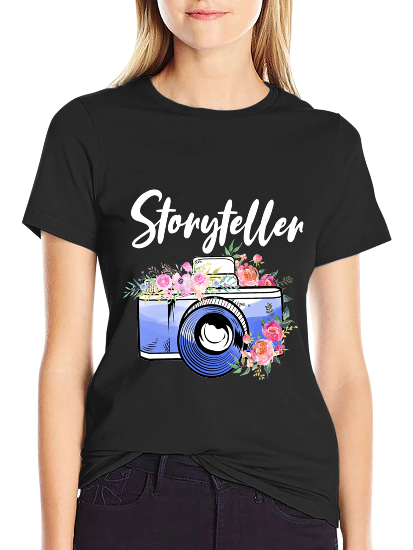 Storyteller Floral Camera Graphic Tee
