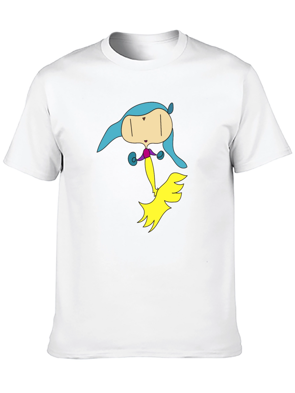Unique Cartoon Character Graphic Black T-Shirt
