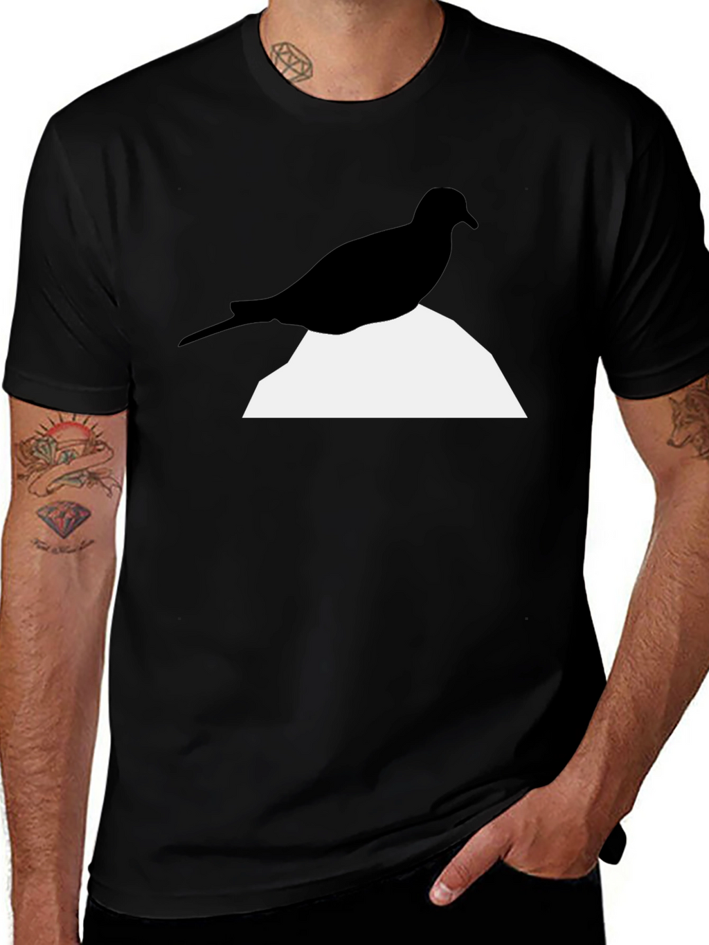 Modern Bird Graphic T-Shirt