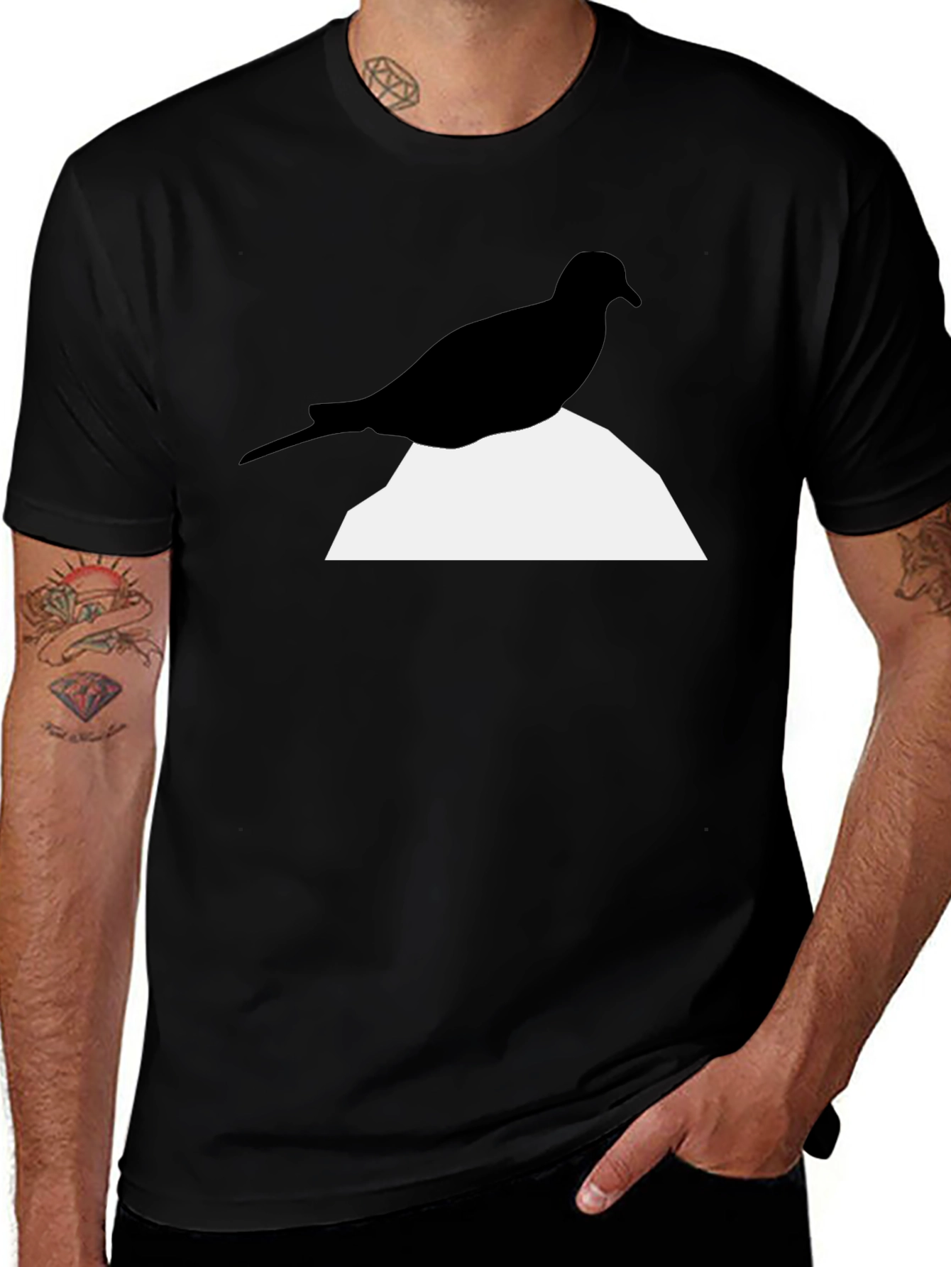 Modern Bird Graphic T-Shirt