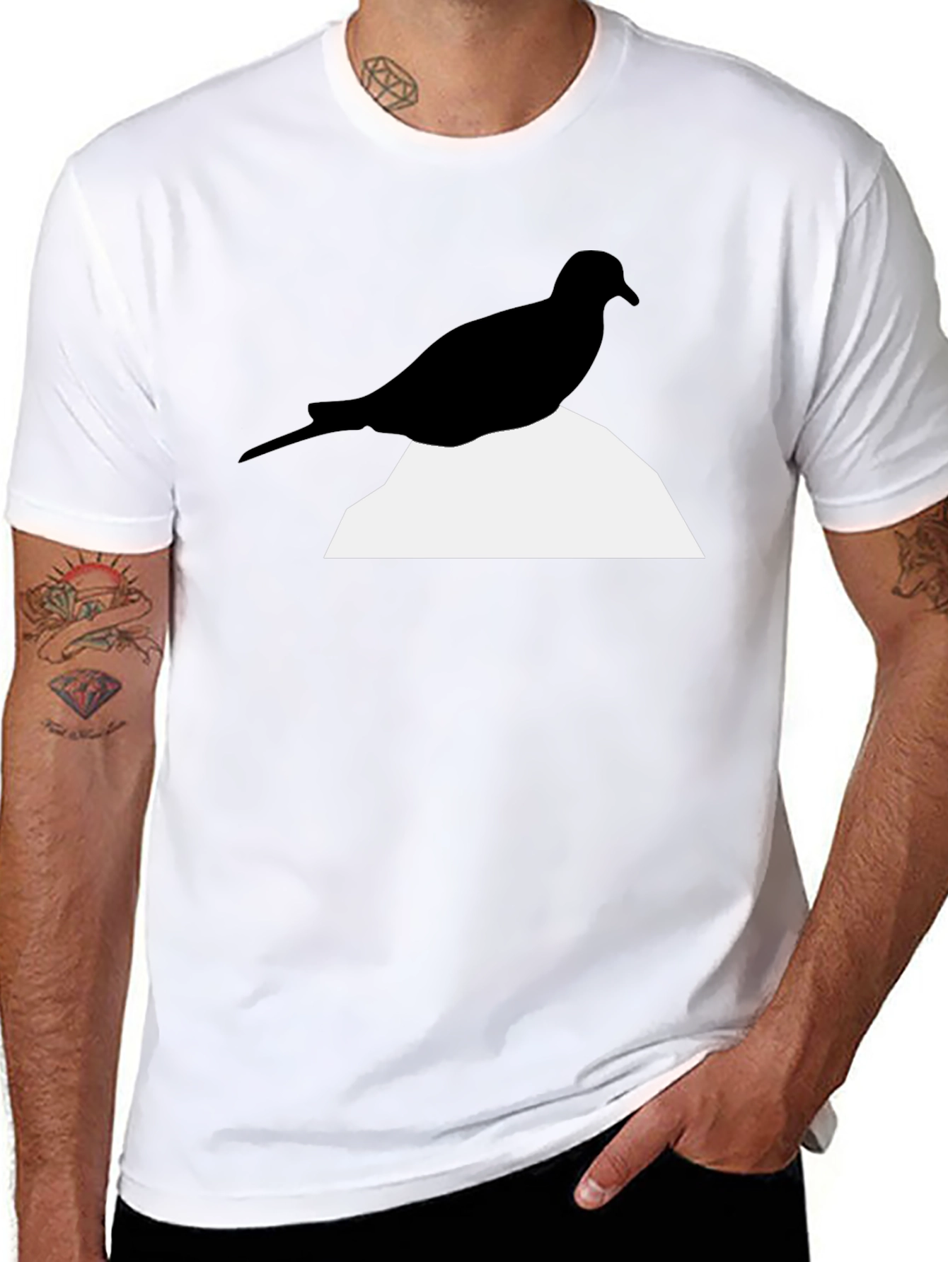 Modern Bird Graphic T-Shirt