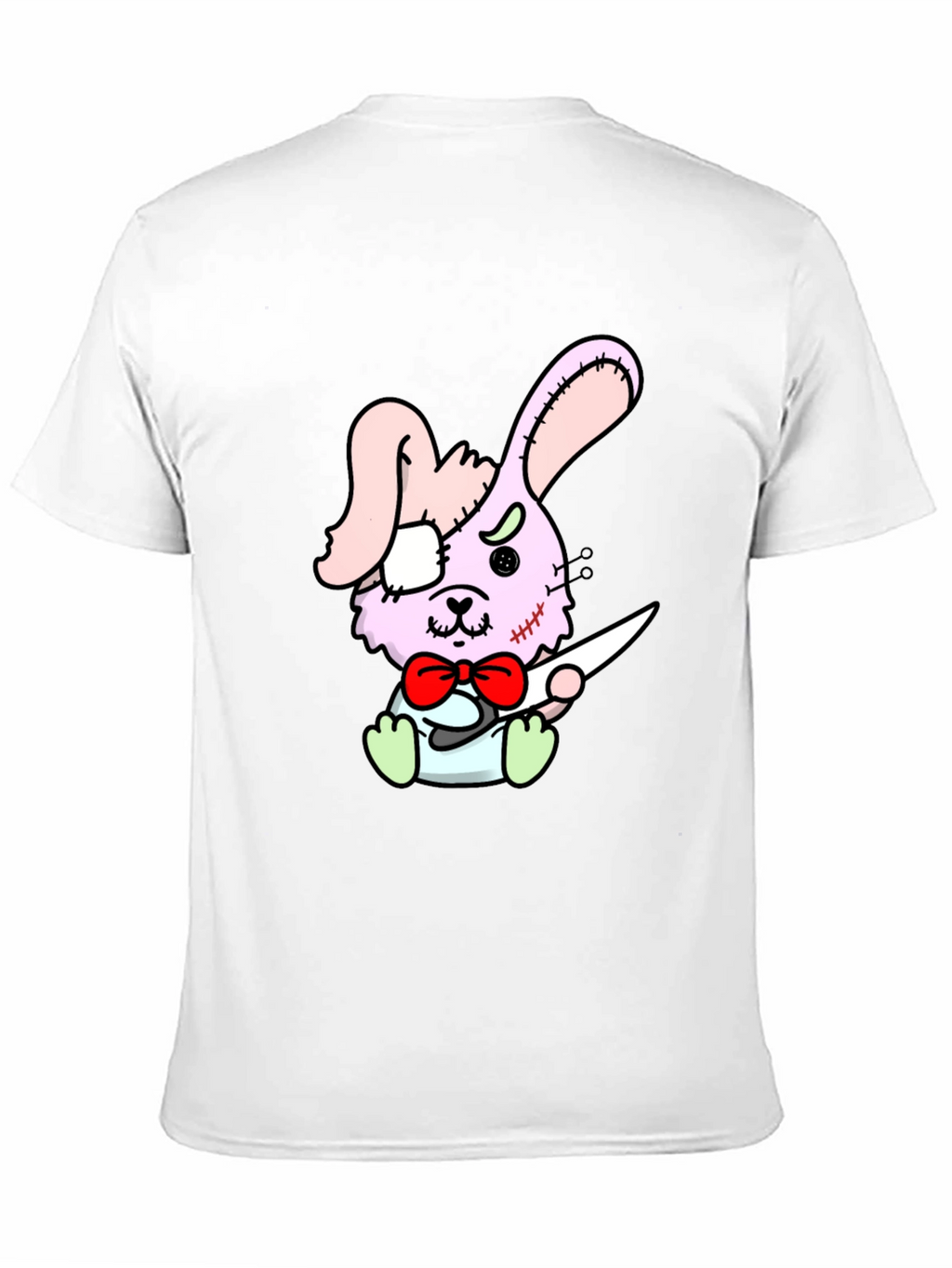 Zombie Bunny Graphic Tee - Black Casual Shirt