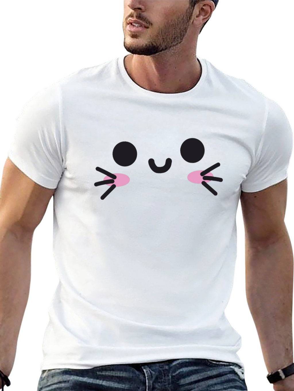 Kawaii Face Black Tee