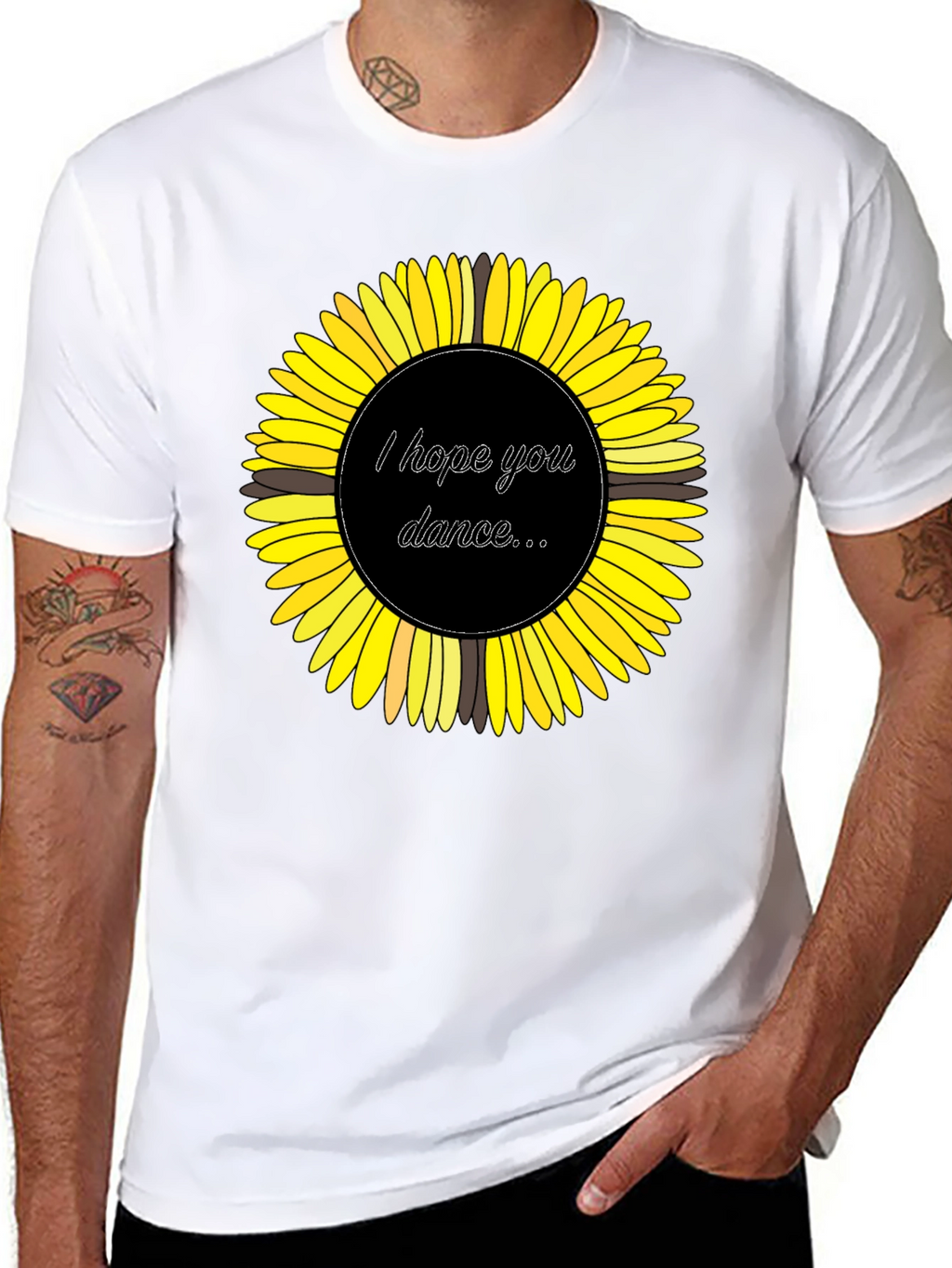Sunflower Graphic Tee - I Hope You Dance T-Shirt