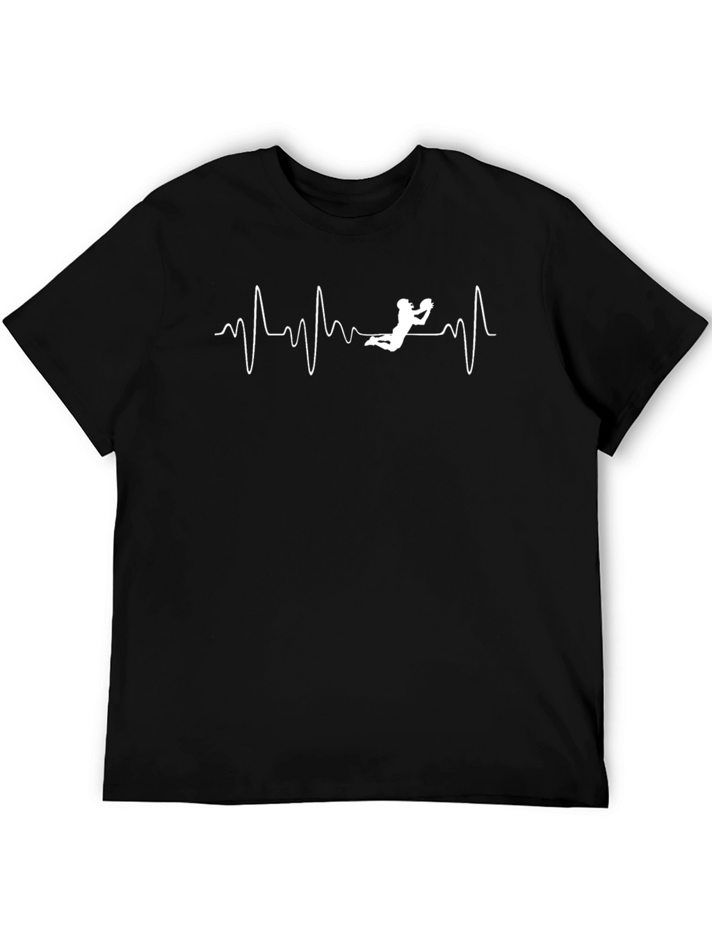 Rugby Heartbeat Graphic T-Shirt - Black