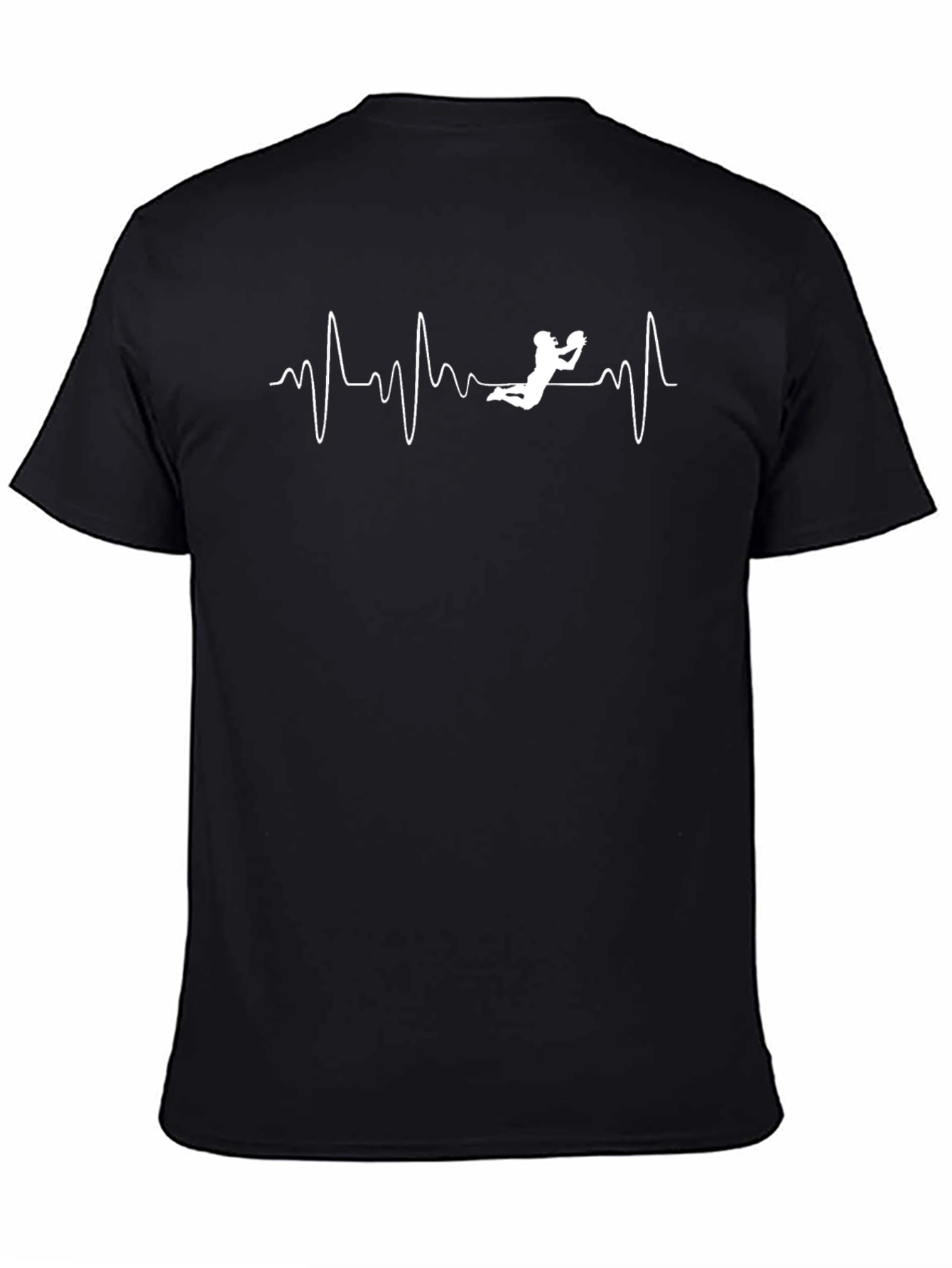 Rugby Heartbeat Graphic T-Shirt - Black