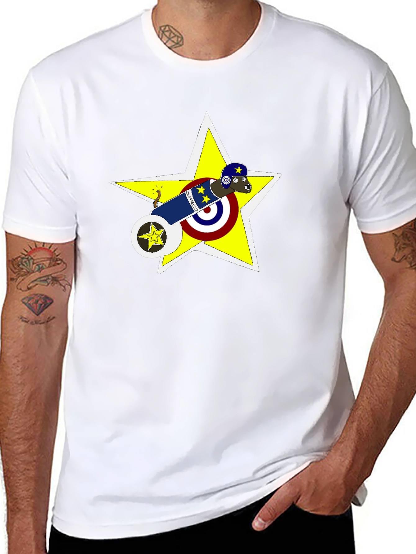 Novelty Star Cannon Graphic T-Shirt