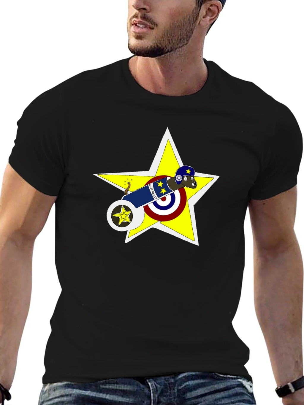 Novelty Star Cannon Graphic T-Shirt
