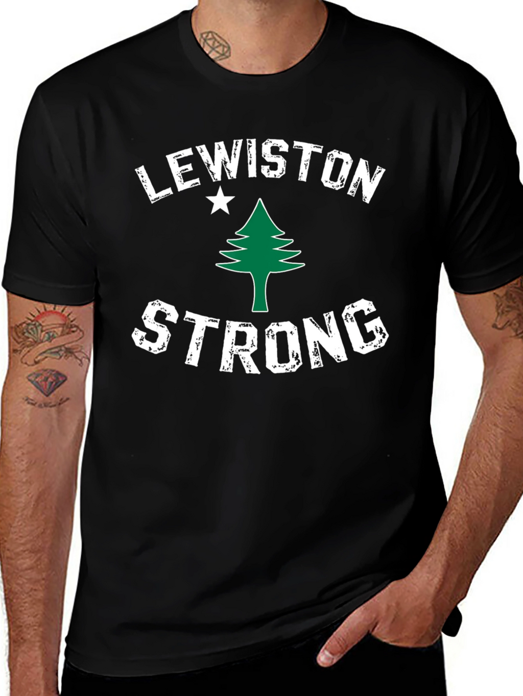 Lewiston Strong Graphic T-Shirt - Support Maine