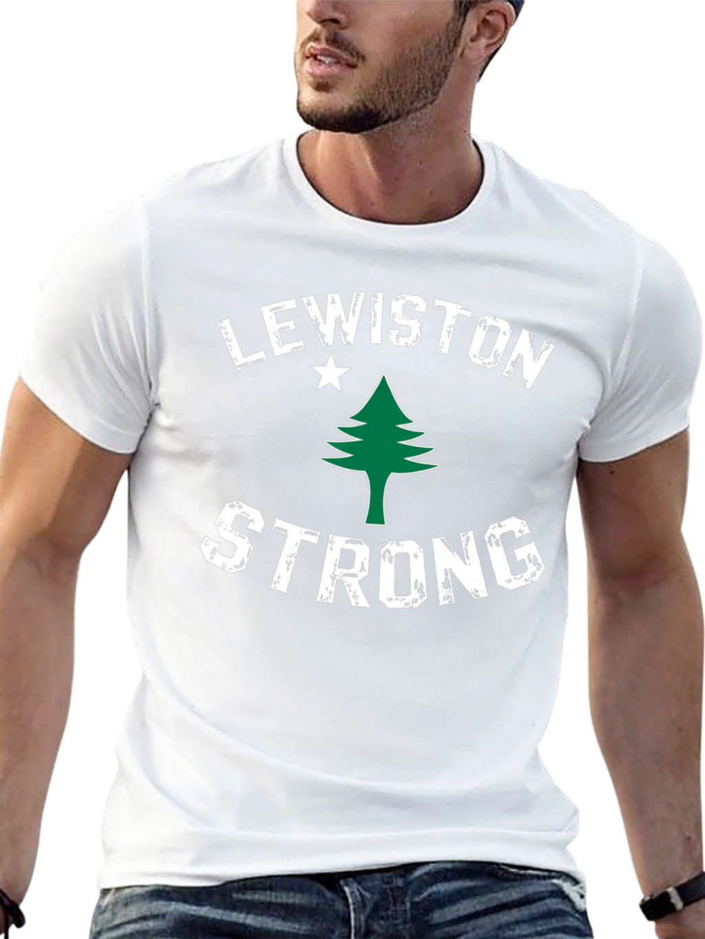 Lewiston Strong Graphic T-Shirt - Support Maine