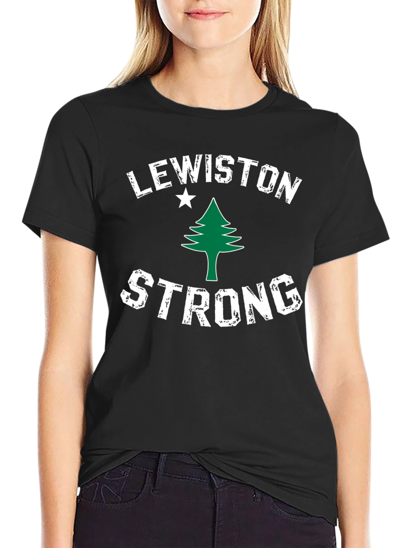 Lewiston Strong Graphic T-Shirt - Support Maine
