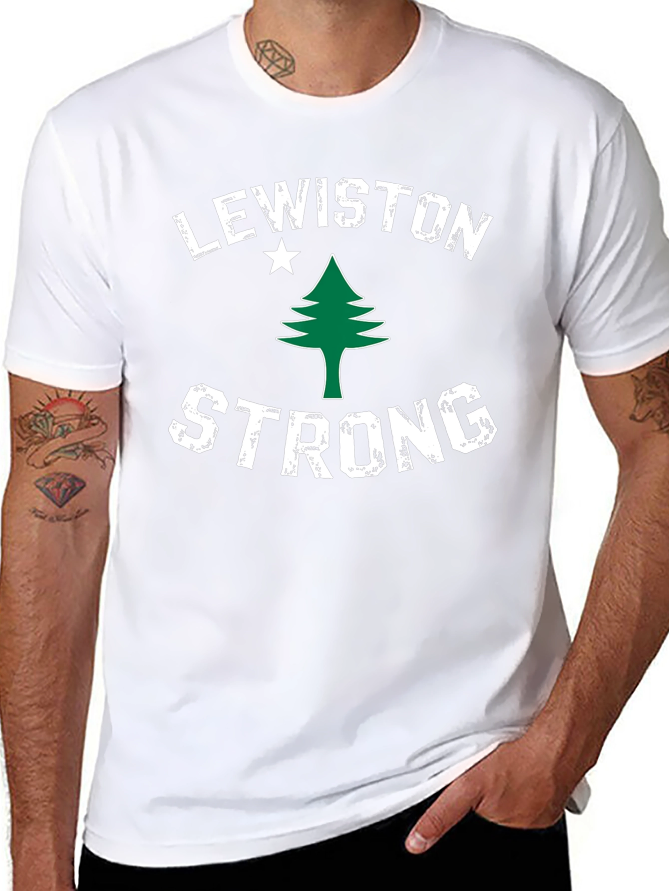 Lewiston Strong Graphic T-Shirt - Support Maine