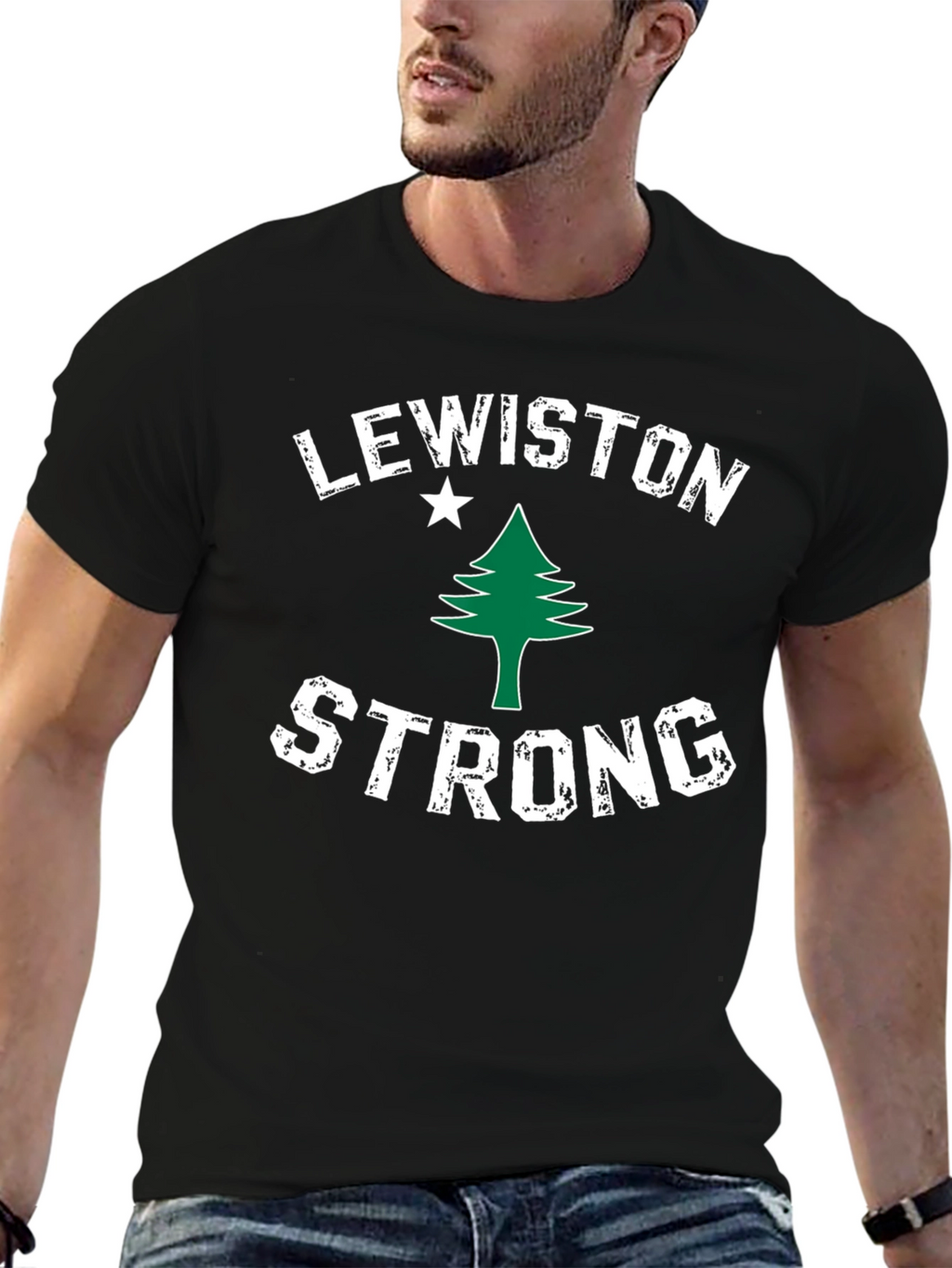 Lewiston Strong Graphic T-Shirt - Support Maine