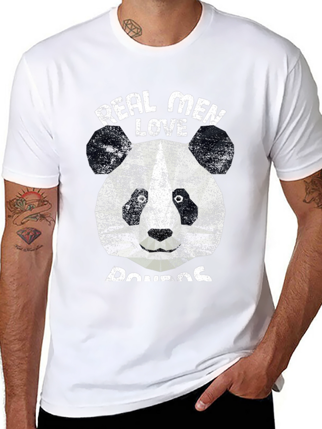 Real Men Love Pandas T-Shirt Black