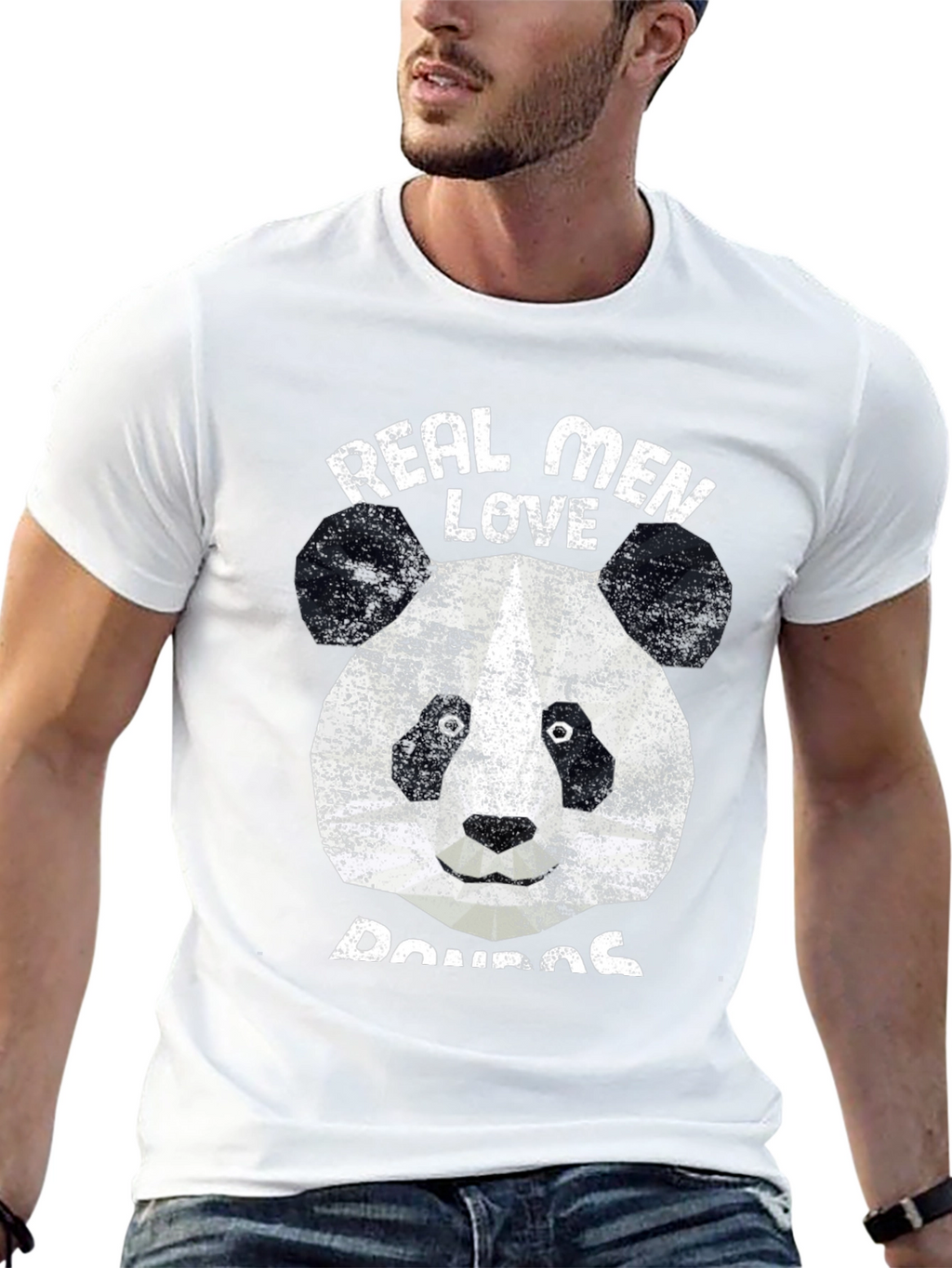 Real Men Love Pandas T-Shirt Black