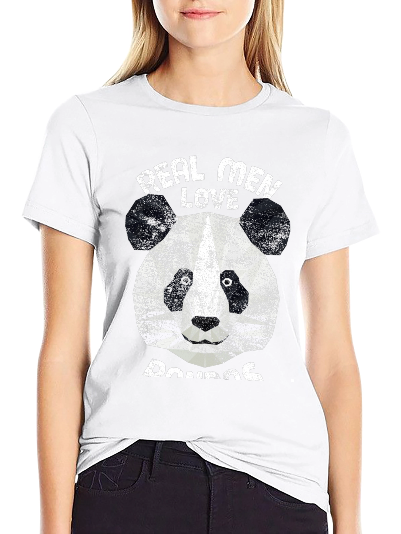 Real Men Love Pandas T-Shirt Black