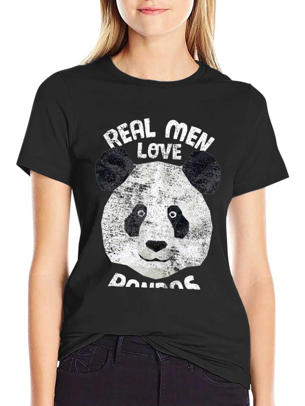 Real Men Love Pandas T-Shirt Black