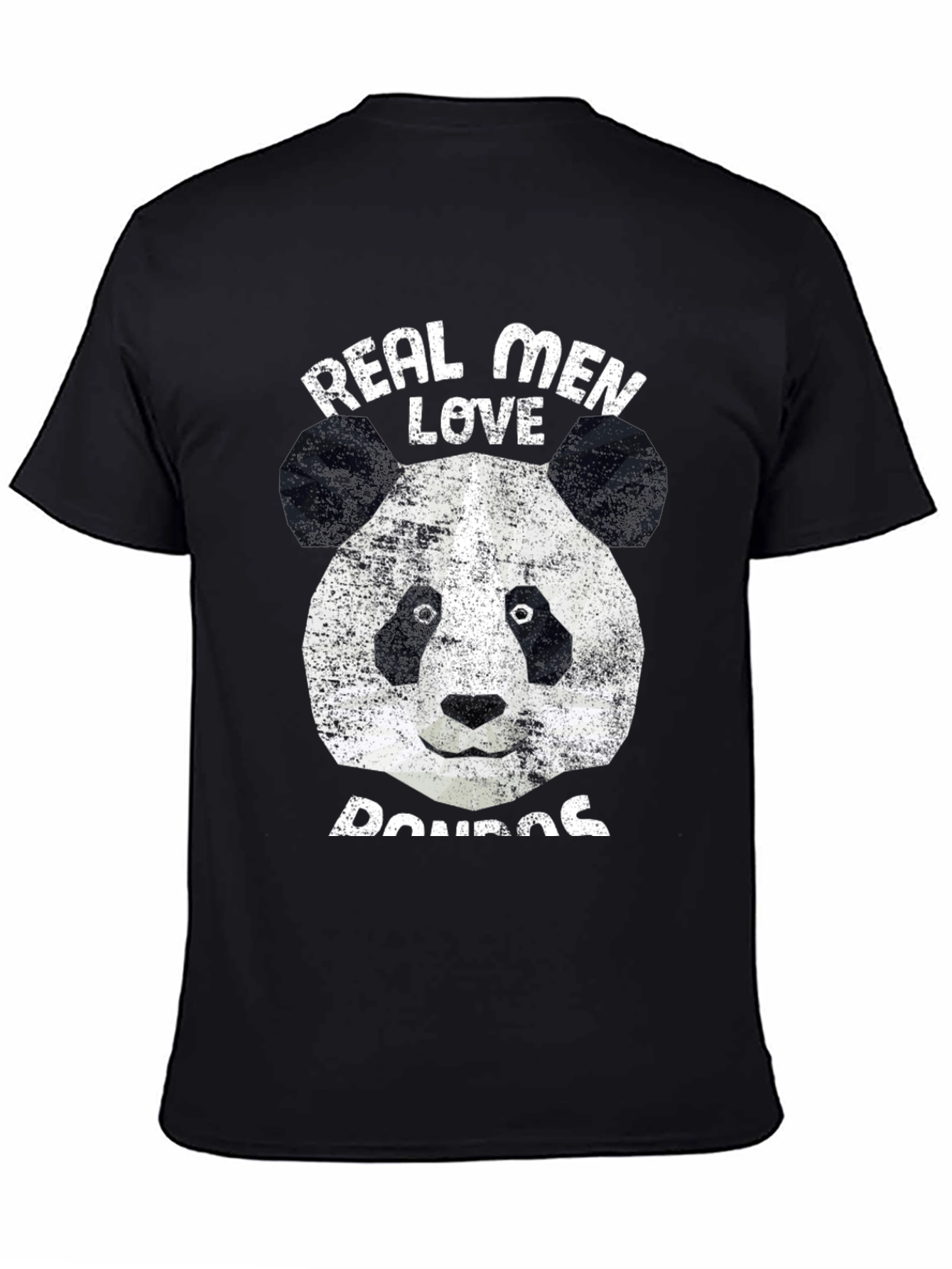 Real Men Love Pandas T-Shirt Black