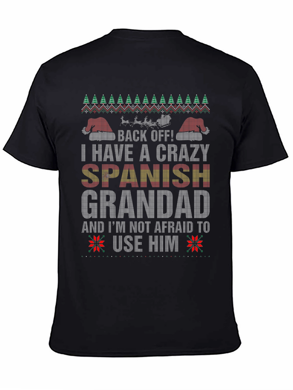 Crazy Spanish Grandad Christmas T-Shirt