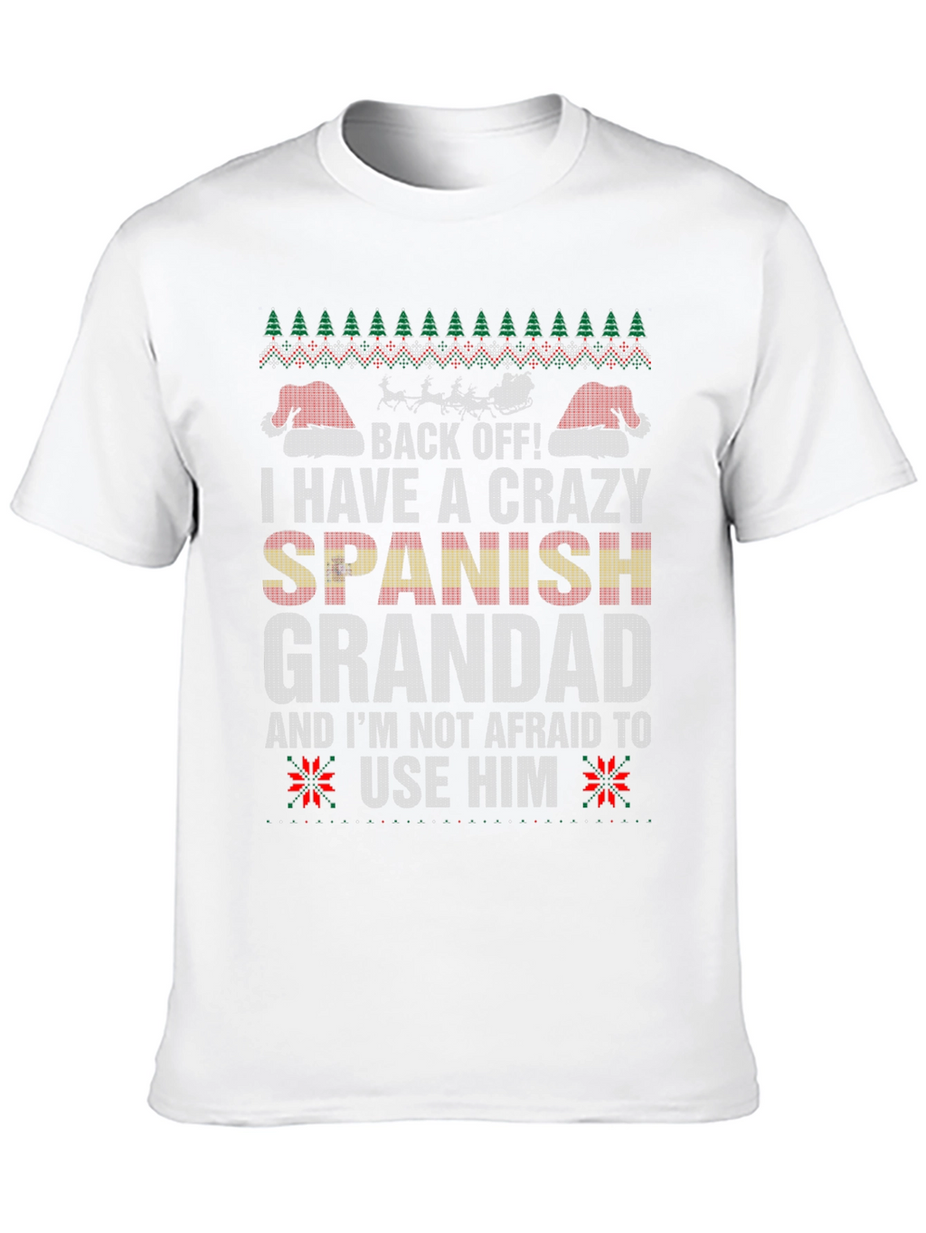 Crazy Spanish Grandad Christmas T-Shirt