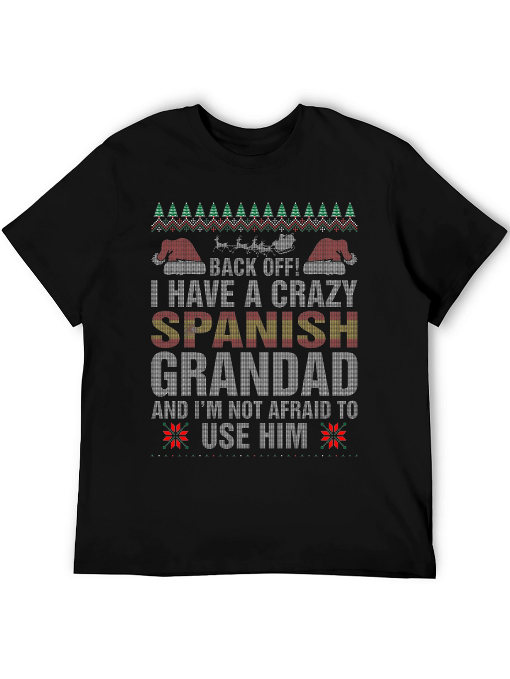 Crazy Spanish Grandad Christmas T-Shirt