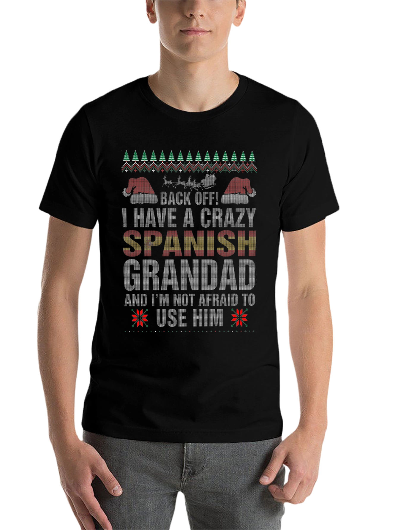 Crazy Spanish Grandad Christmas T-Shirt