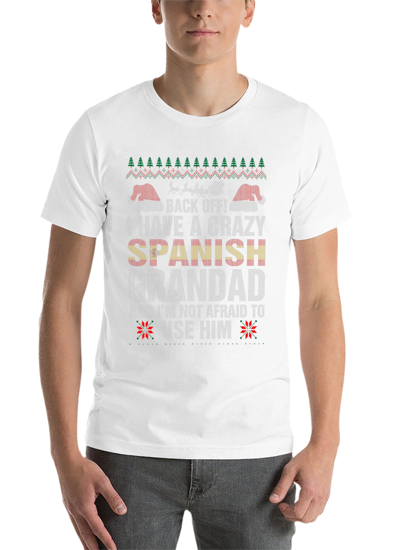 Crazy Spanish Grandad Christmas T-Shirt