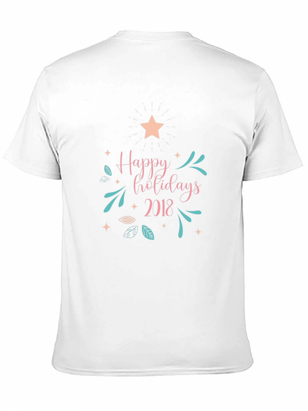 Festive Happy Holidays 2018 Black T-Shirt