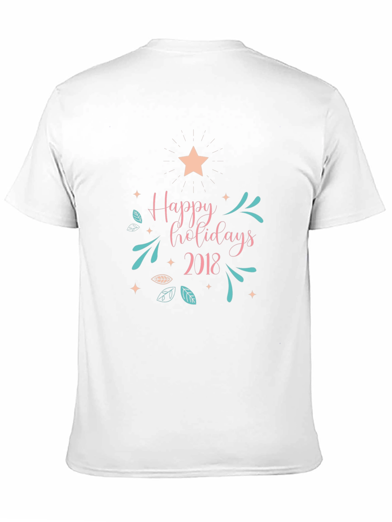 Festive Happy Holidays 2018 Black T-Shirt