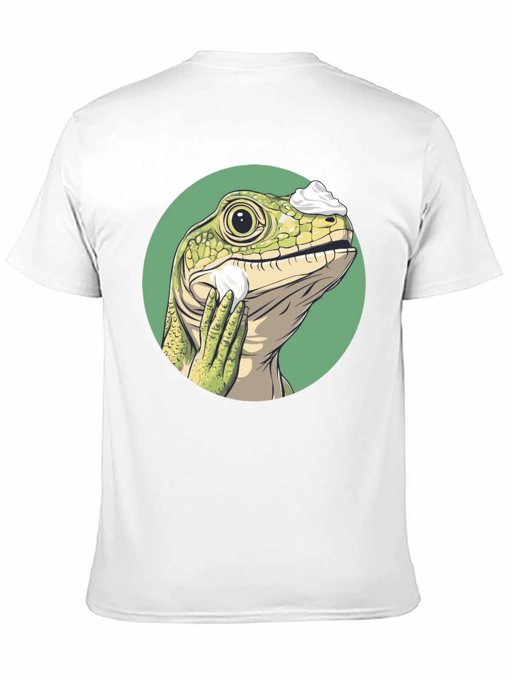 Shaving Lizard Graphic Tee - Funny Animal T-Shirt