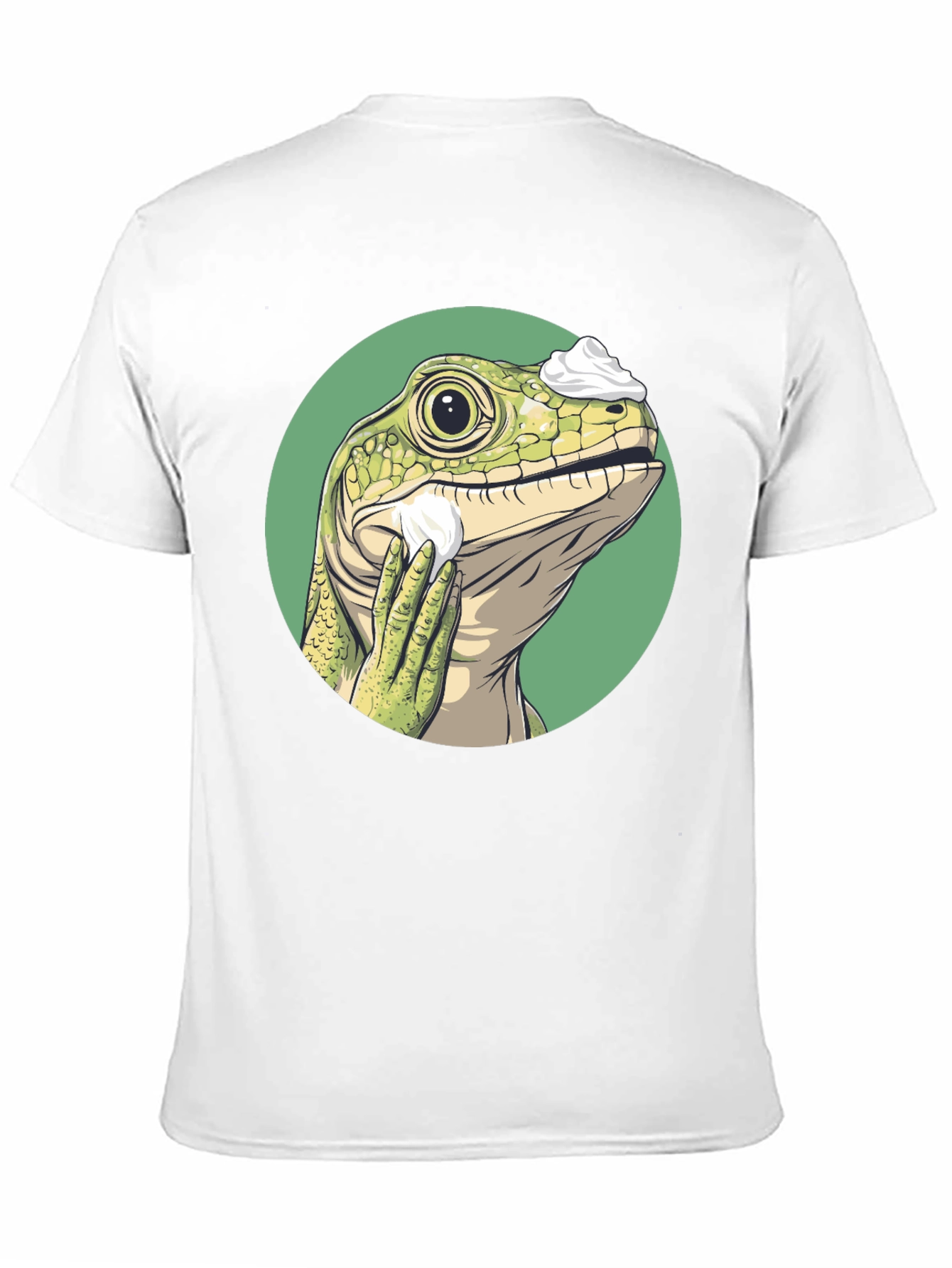 Shaving Lizard Graphic Tee - Funny Animal T-Shirt