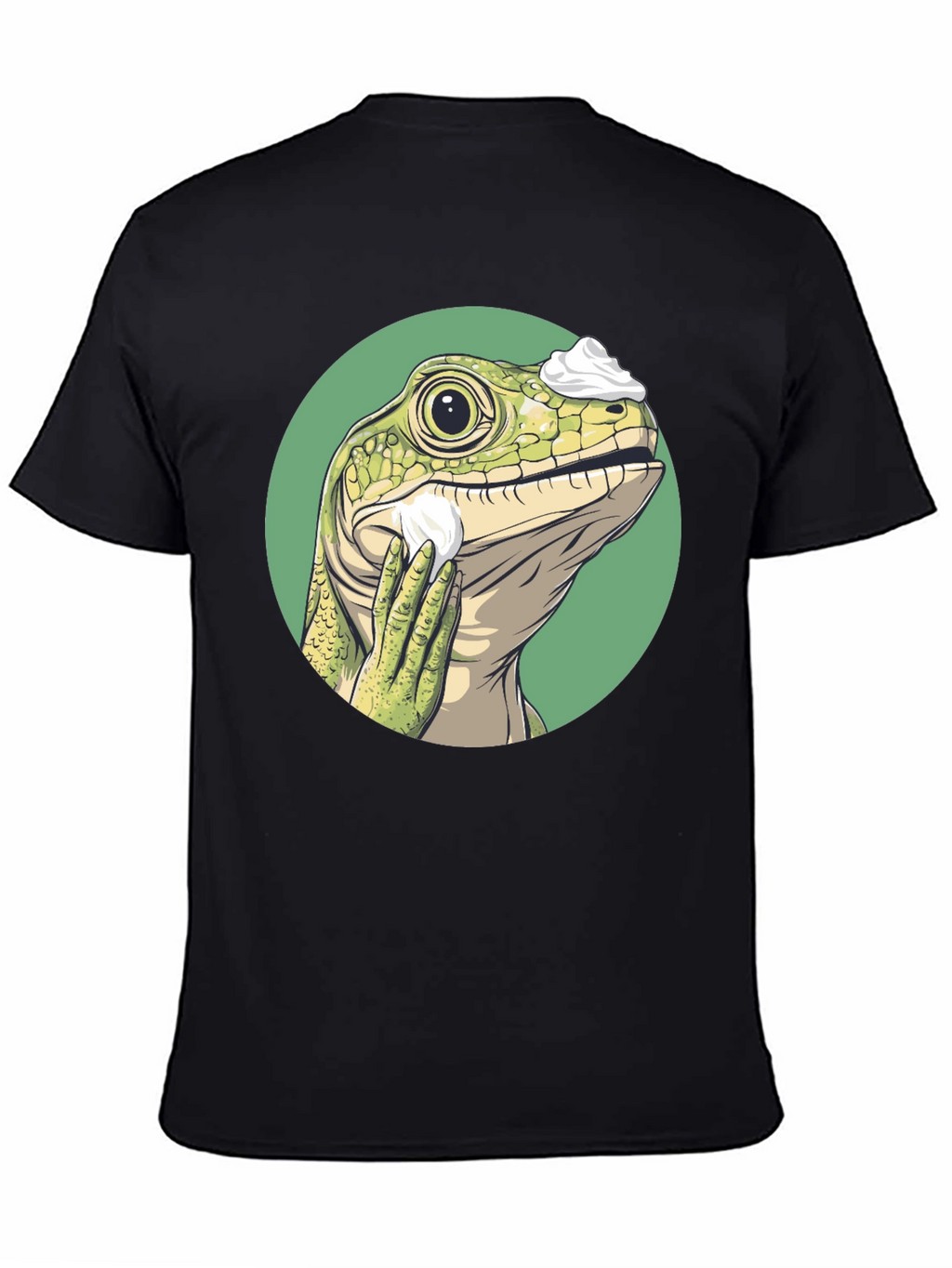 Shaving Lizard Graphic Tee - Funny Animal T-Shirt