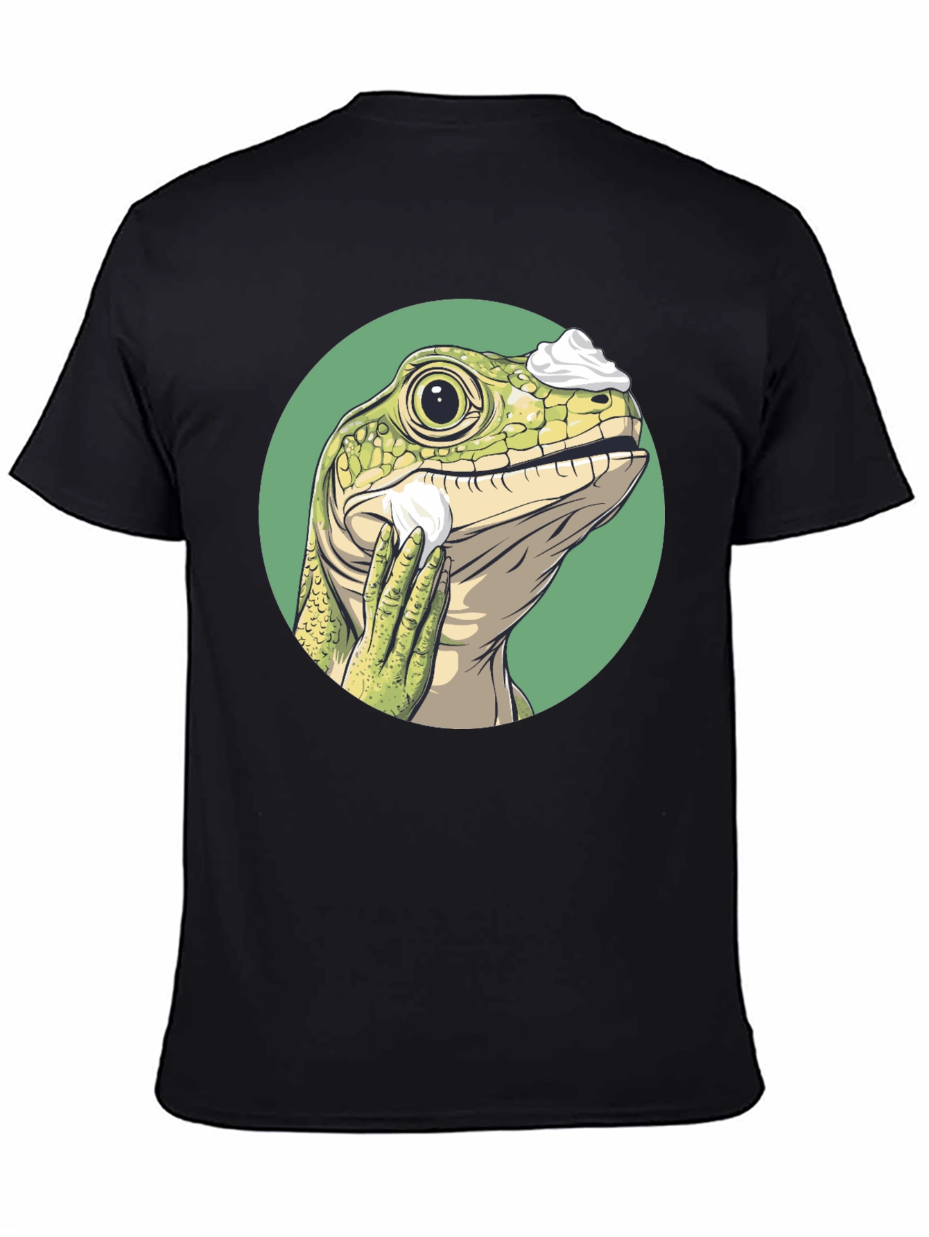 Shaving Lizard Graphic Tee - Funny Animal T-Shirt