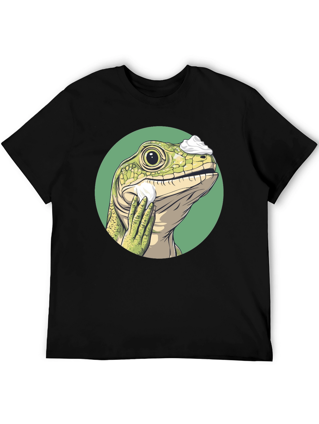 Shaving Lizard Graphic Tee - Funny Animal T-Shirt