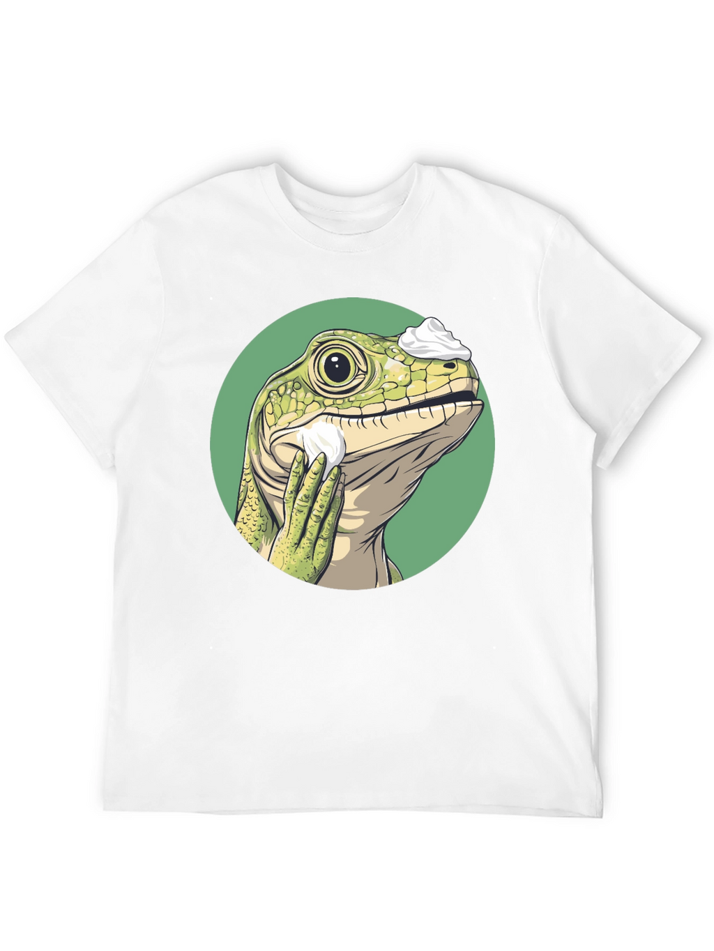 Shaving Lizard Graphic Tee - Funny Animal T-Shirt