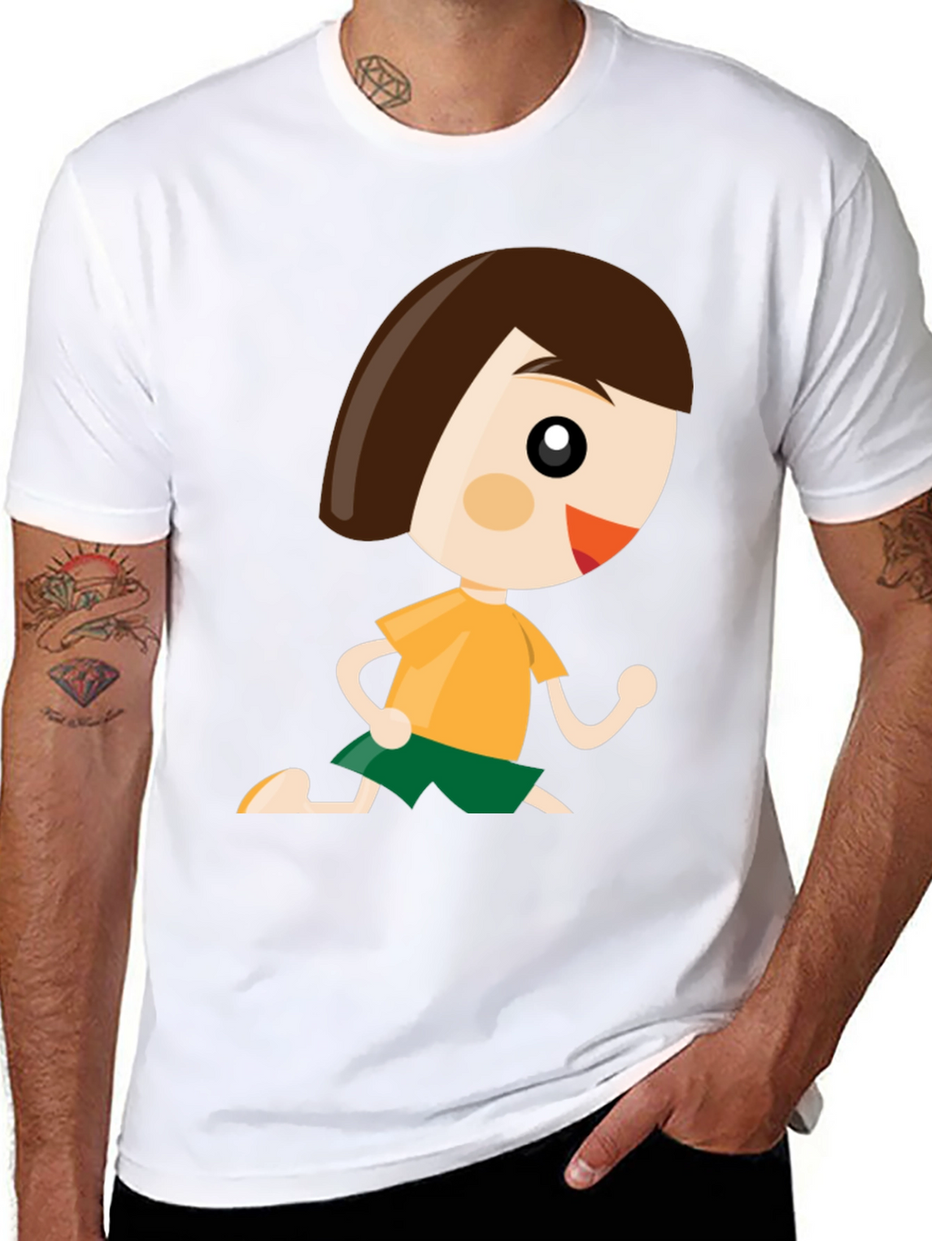 Cartoon Boy Graphic Tee - Fun Casual Wear