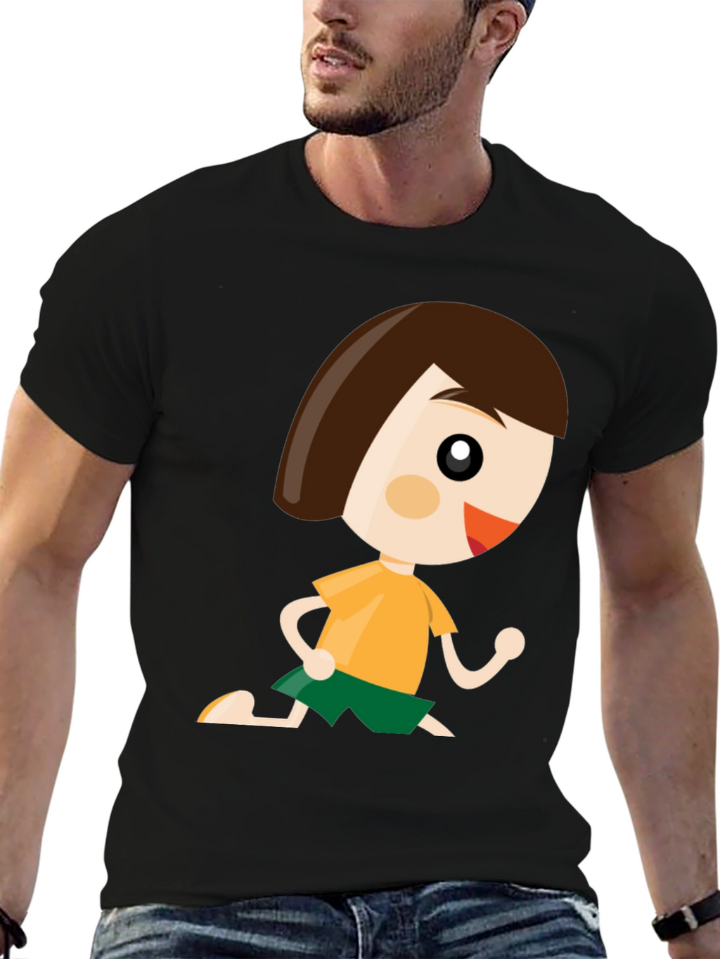 Cartoon Boy Graphic Tee - Fun Casual Wear