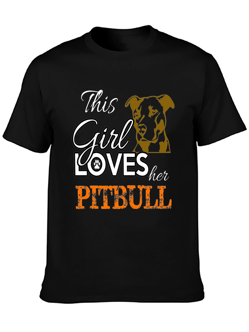 This Girl Loves Her Pitbull Graphic T-Shirt