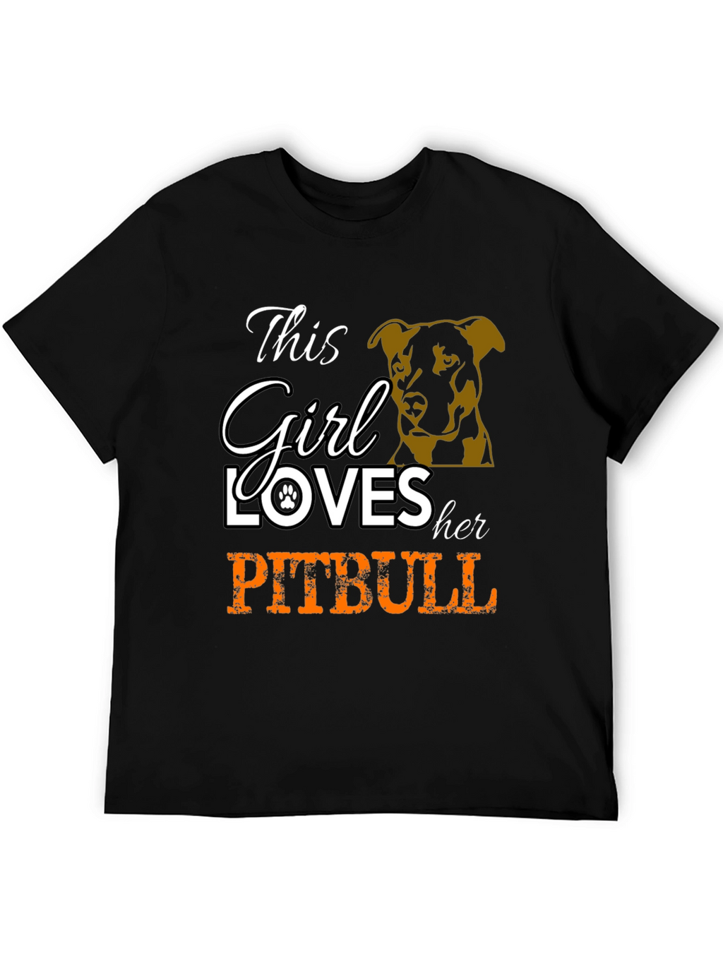 This Girl Loves Her Pitbull Graphic T-Shirt