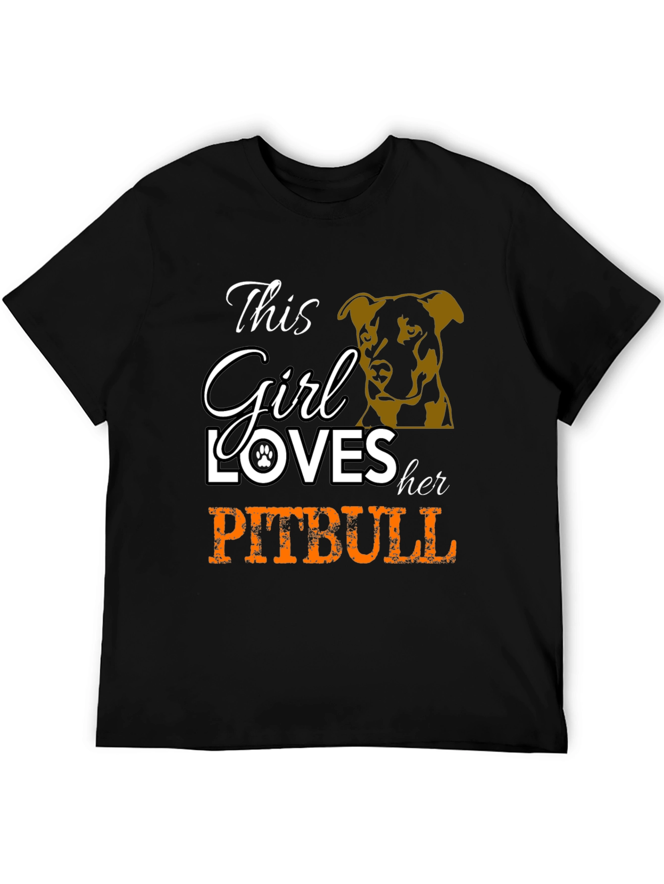 This Girl Loves Her Pitbull Graphic T-Shirt