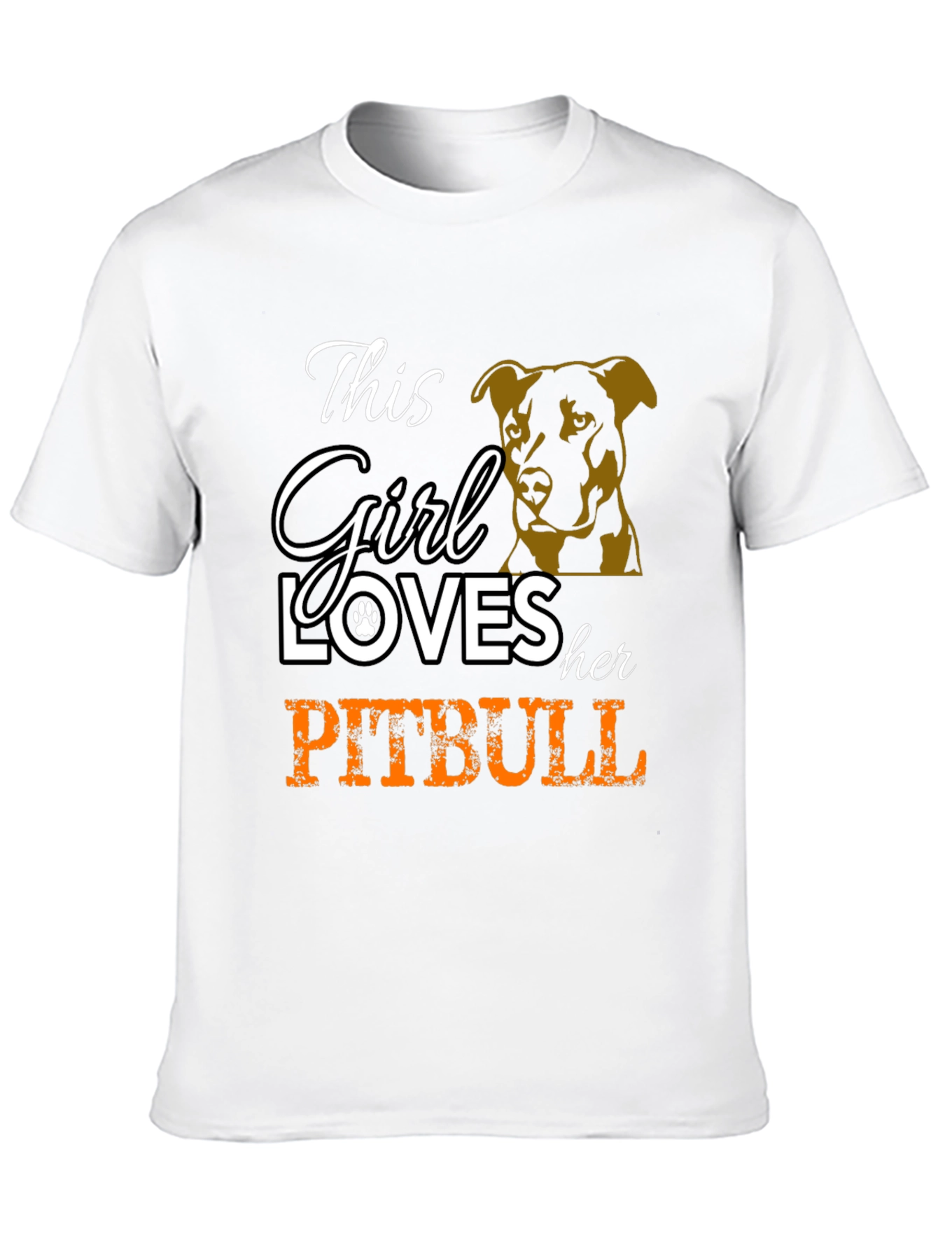 This Girl Loves Her Pitbull Graphic T-Shirt